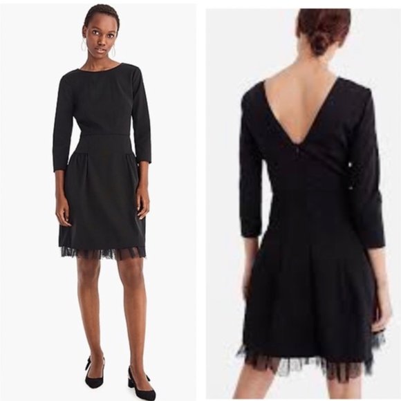 🎉 HP 🎉 NWT❣️  J. Crew Dress with Tulle Hem - Picture 2 of 6